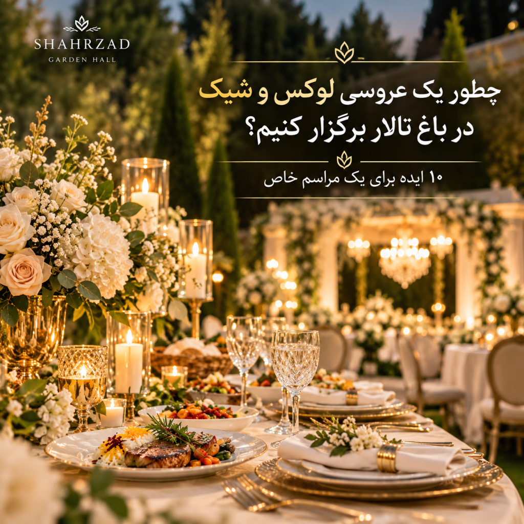 چطور یک عروسی لوکس و شیک در باغ تالار برگزار کنیم؟
